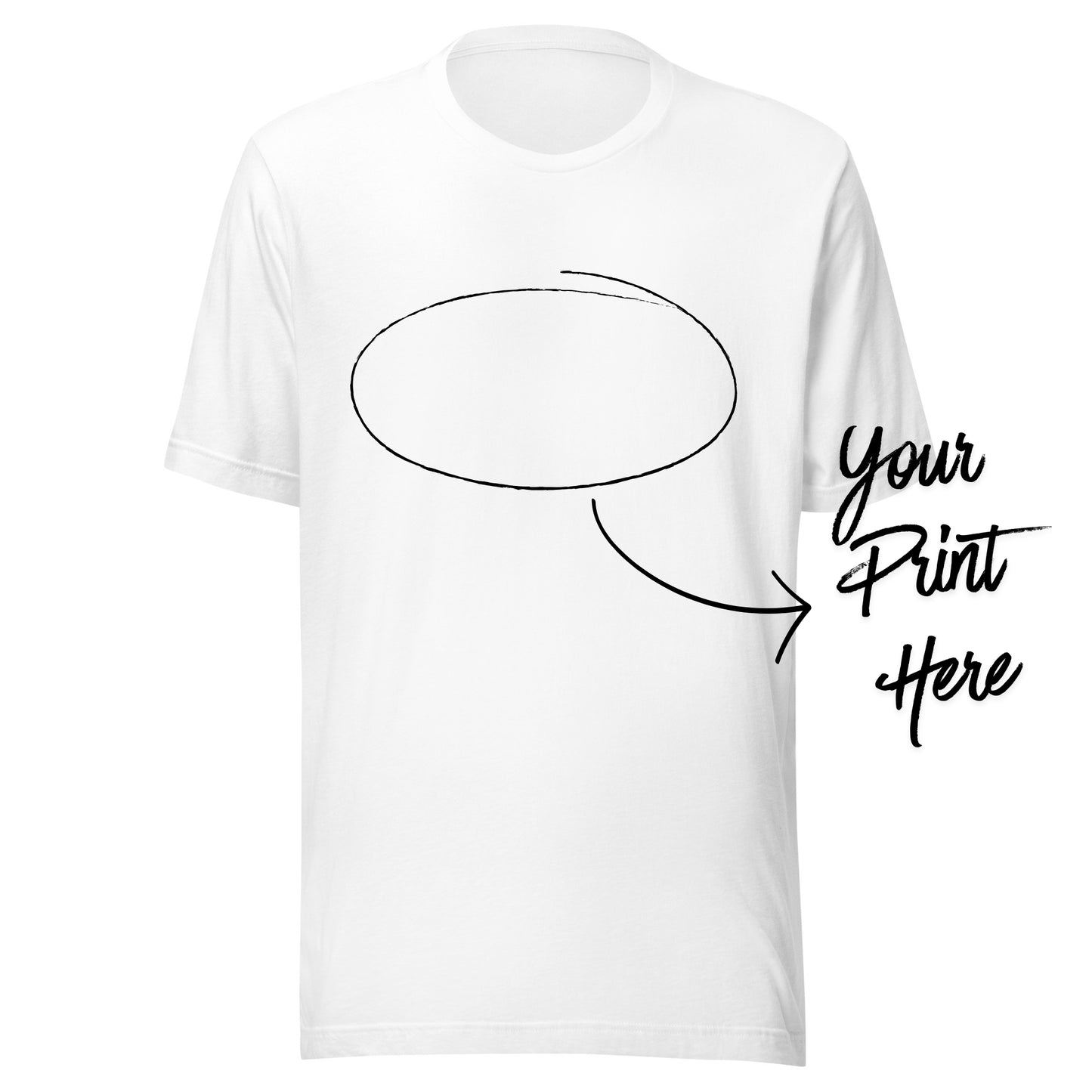 Unisex Staple White Tshirt with your Custom Print