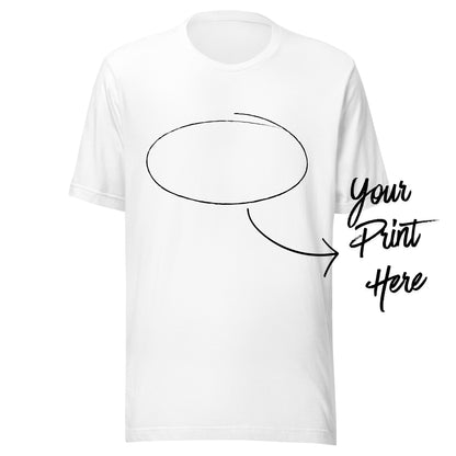 Unisex Staple White Tshirt with your Custom Print