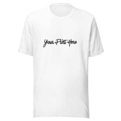 Unisex Staple White Tshirt with your Custom Print
