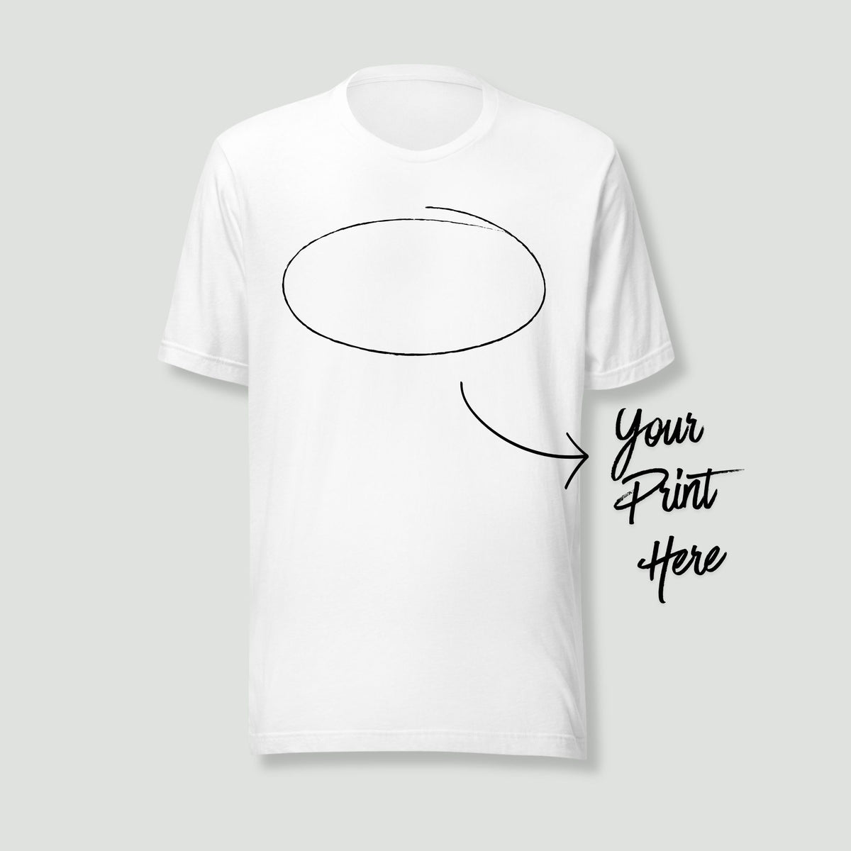 Custom Print Staple Tee - White