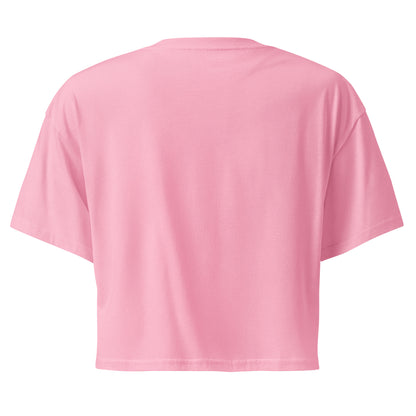 Crop Tshirt with Sawadeeka Print in Thai - Light Colors