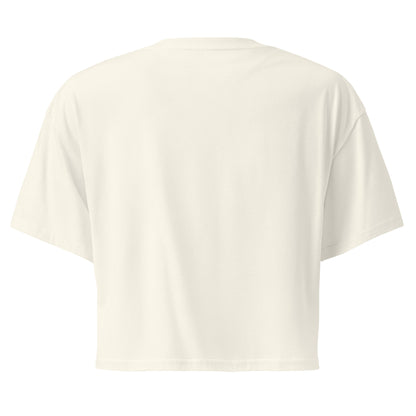 Crop Tshirt with Sawadeeka Print in Thai - Light Colors
