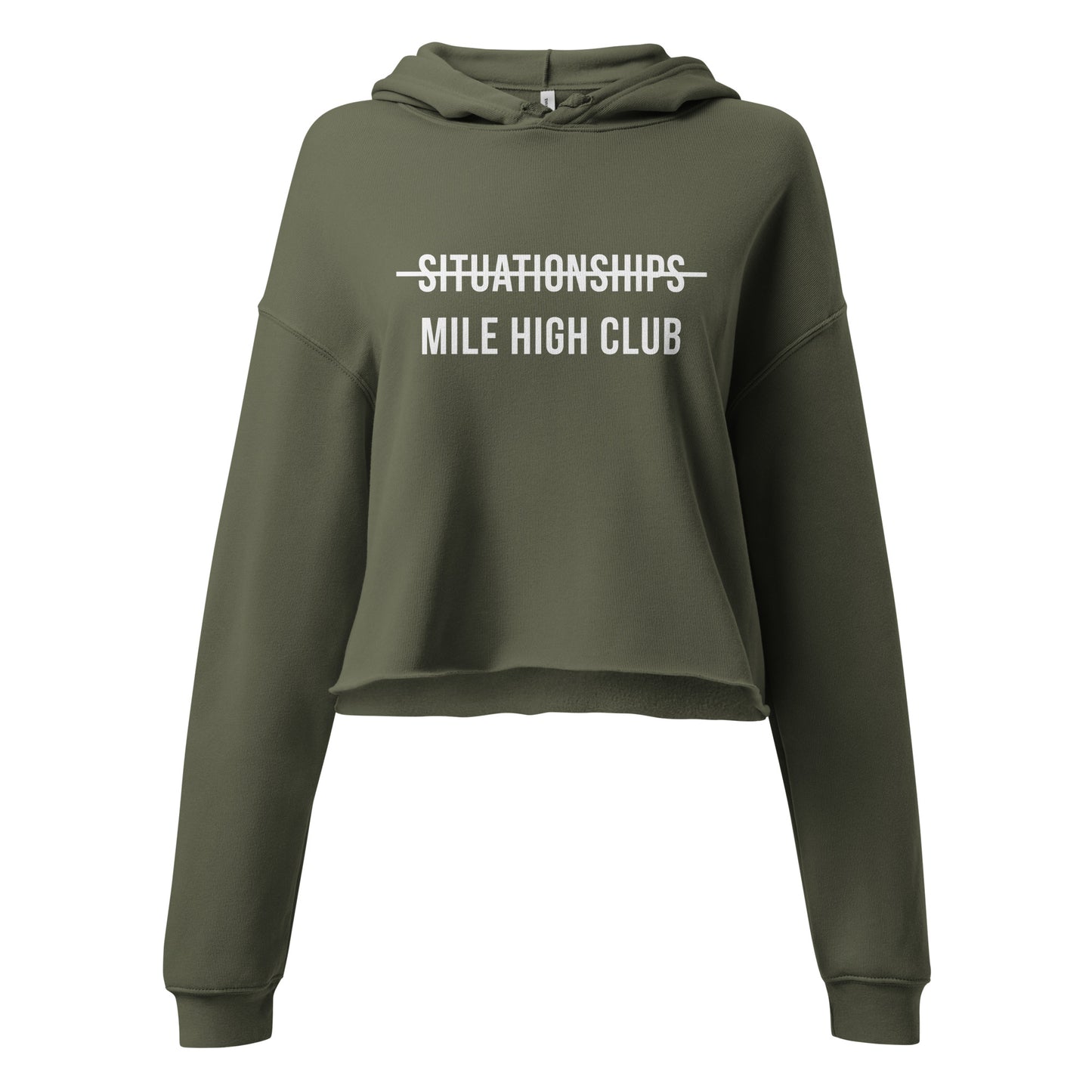 Crop Hoodie with Situationships Mile High Club Print